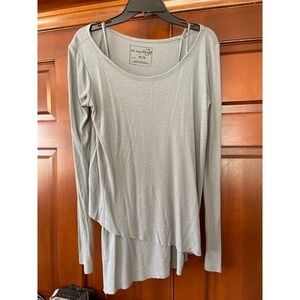 We The Free ribbed double layer tank tunic Henley medium